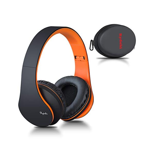 Wireless-Bluetooth-Headphones-Over-Ear-Rydohi-Hi-Fi-Stereo-Headset-with-Deep-Bass-Foldable-and-Lightweight-Wired-and-Wireless-Modes-Built-in-Mic-for-Cell-Phones-TV-PC-and-Traveling-Black-Orange Wireless Bluetooth Headphones Over Ear, Rydohi Hi-Fi Stereo Headset with Deep Bass, Foldable and Lightweight, Wired and…