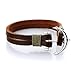 JEWELRIESHOP Unisex Handmade Raw Made Genuine Real Leather with Silver Color Anchor Charm as Clasps