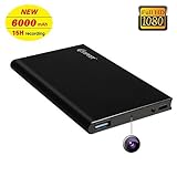 Corprit Full HD 1080P Hidden Camera Spy Nanny Cam 6000mAh power bank, 15 hours continuous Video Recording,Loop Record,Motion Detection ( NO WIFI function)