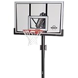 Lifetime 90085 Height Adjustable In Ground Basketball System, 52 Inch Shatterproof Backboard
