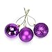 ELaco 24pcs Christmas Balls Ornaments Xmas Trees Wedding Parties Mini Tree Decorations (Purple)