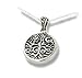 Celtic Tree of Life Art Symbol with Sun and Moon Sterling Silver Pendant with 18
