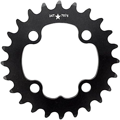 USAmade 64mm BCD 24T 4-Bolt SharkTooth Pro Mountain Chainring- Aircraft Aluminum Alloy- Made in USA