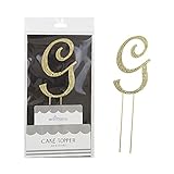 Mega Crafts Sparkly Gold Rhinestone Letter G Cake