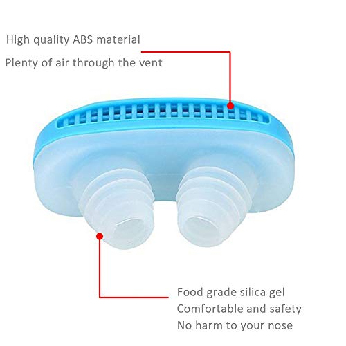 Upgrade 2-in-1 Anti Snoring Devices, Snoring Solution Nasal Dilator Nose Vents Plugs Clip Stop Snoring Aids Snore Stopper Reduce Snoring Sleeping Aid Device for Ease Breathing Comfortable Sleeping