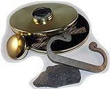 Hudson Bay Tobacco Box Fire Kit, Polished Brass with Double Striker