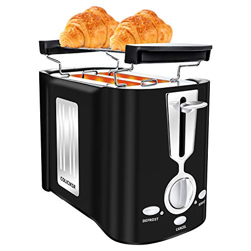 COLICIKSR Toaster 2 Slice,Toaster with 6 Bread Shade Settings and