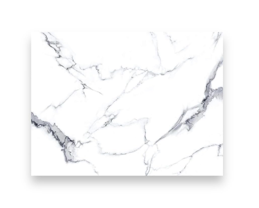 Snow White Marble Glass Chopping Board Kitchen Worktop Saver Protector Cutting Board 40x30cm