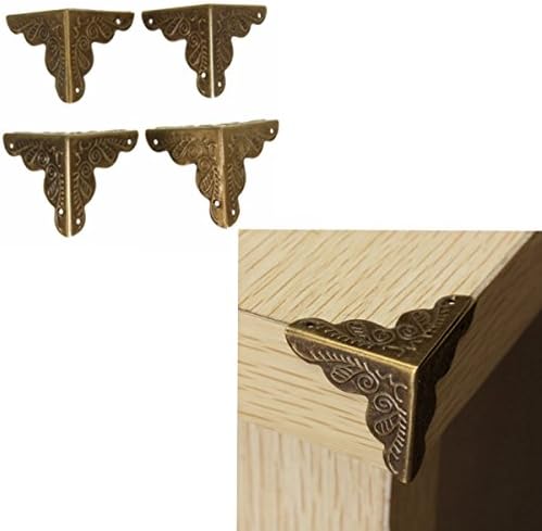10Pcs Antique Box Corner Wooden Case Corner Brackets Protector Guard Carved by Charmiz