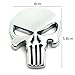 Hong 111 3D Metal Decal Skull Punisher Vehicle Car Motorcycle Sticker (2-pack)