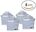 4-Pack K&J Replacement Mavea Maxtra Water Filters - Replaces 1001122