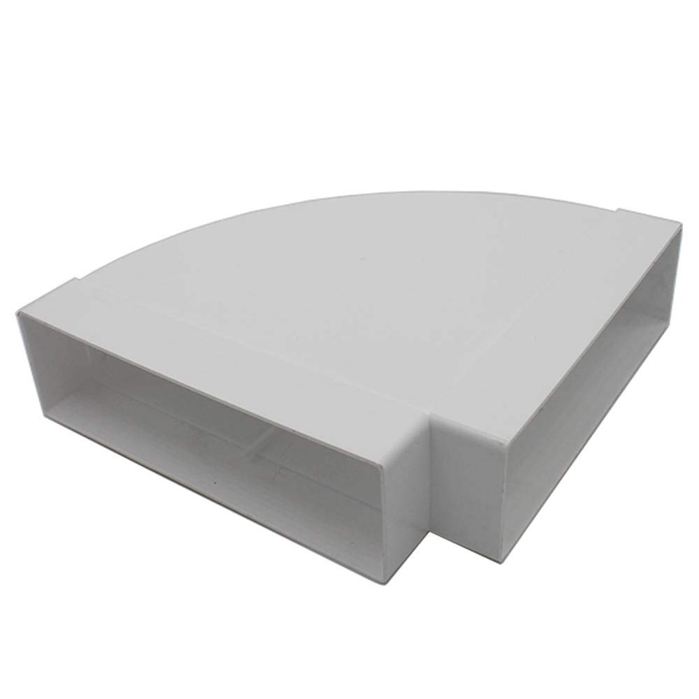 Kair 90 Degree Horizontal Elbow Bend 204mm x 60mm - 8 x 2 inch Rectangular Plastic Ducting Adaptor โ image 1