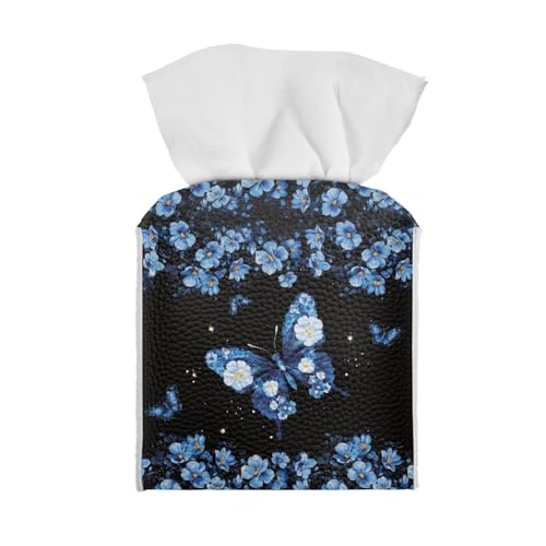 Talayituse Butterfly Daisy Flower Print Tissue Box