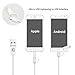 iPhone Charger, Wim Retractable Micro Usb Cable Lightning Cable 2 in 1 Sync and Charge Retractable High Speed Adapter Cable for iPhones,iPad,iPod,Android Phones (White)
