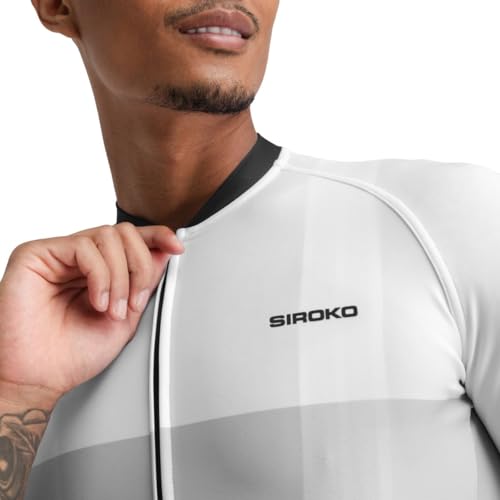 SIROKO - Cycling Jersey M2 Granfondo - XXL - White/Grey
