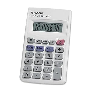 Image of Sharp EL233SB EL233SB Pocket Calculator 8-Digit LCD