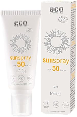 Eco cosmetics sun spray, SPF 50 tinted, Q10, 100 ml