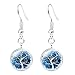 Jiayiqi Jewelry Womens Likable Tree Glass Cabochon Dangle Drop Earrings