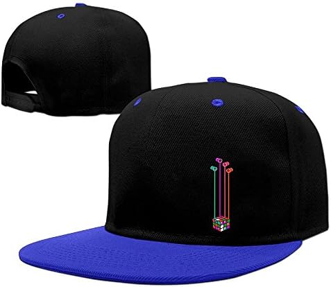 colorful Rubik's Cube Snapback Hat Unisex Hip Hop Flat Bill Brim Adjustable Baseball Caps