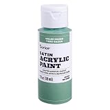 Darice 30062615 Satin Grass Green, 2 Ounces Acrylic Paint,