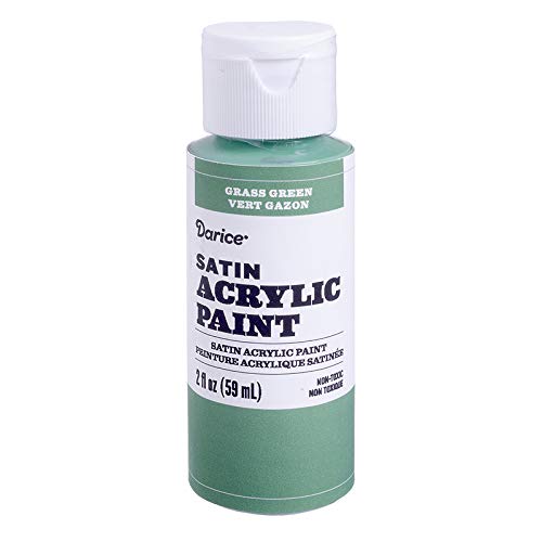 Darice 30062615 Satin Grass Green, 2 Ounces Acrylic Paint,