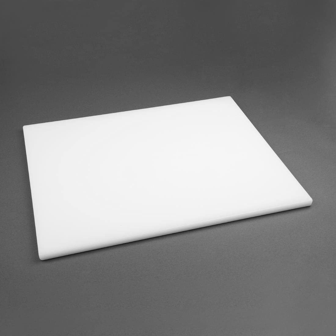 Hygiplas Thick Low Density White Chopping Board Large 600x450x20mm - Colour Coded, Dishwasher Safe Cutting Board HC882