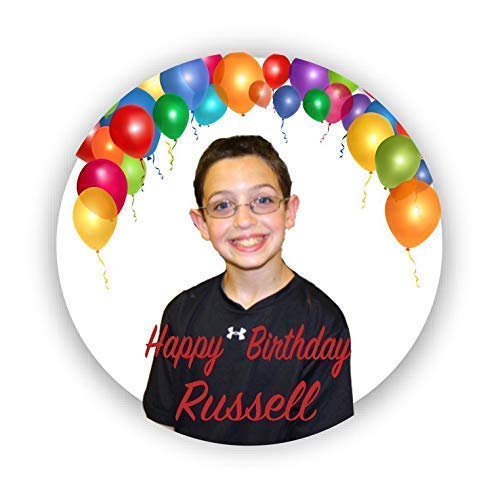 Amazon.com: Photo Birthday Stickers, Round Label, Personalized (Set of 24)(RB16): Handmade