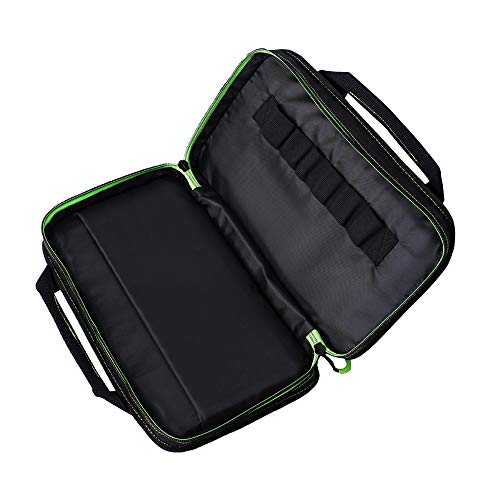 Kylebooker Single Pistol Case Tactical Handgun Bag (Black with Green)