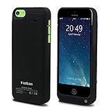 iPhone 5S / 5 Battery Case Charger Protective Rechargeable External Charging Case 2200 Mah for iPhone SE/5S/5/5C Slim Portable Backup Case Black by Kujian