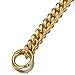 Aiyidi Strong 18K Gold Plated Dog Chain Collar Stainless Steel Width 10mm,12mm,15mm,18mm Cuban Link Choke Collar for Dog's Training,Daily Use (12mm,14inch)