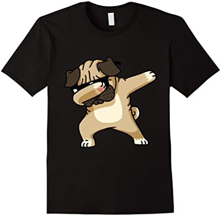 Mens Pug Dabbing T-Shirt - Funny Pug - Funny Dabbing Large Black