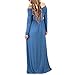 Womens Cowl Neck and Over The Shoulder Maternity Dress Indigo