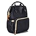 LNGLAT Diaper Bag Multi-Function Waterproof Baby Backpack Durable Stylish Unisex Travel with Insulated Bottle Pocket - Black