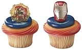 DecoPac Cupcake Rings, Iron Man 3, Two Designs, 12 Pieces
