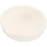 HARFINGTON Ceramic Crucible Bowl 100g Heatproof Quartz Melting Pot | Melting Dishes Pot Ceramic Evaporation Bowl Cup Pot for Melting Casting Refining Gold Silver, White
