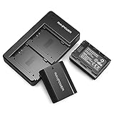 NP-FZ100 RAVPower Replacement Battery Charger Set Compatible with Sony A7 III Battery, Alpha A7 III, A7R III, A9 Digital Cameras (2-Pack, 2000mAh) Dual USB Charger [Upgraded]