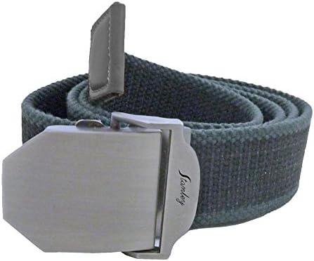 Belt Web 60 In Grey-Black Stripes, Free Gift Bag