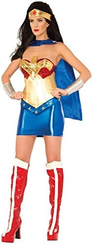 Delicious of NY Women's Wonder Women Classic Deluxe Costume, As Shown, X-Small