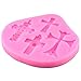 Mujiang 4-Capacity Cross Silicone Clay Fimo Sugarcraft Candy Fondant Molds