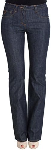 GF Ferre Blue Cotton Denim Flare Boot Cut Jeans