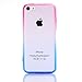 iPhone 5c Case,LUOLNH(R) iPhone 5c Cover Colorful Clear Shell Slim Case Translucent Impact Resistant Flexible TPU Soft Bumper Case Protective Shell for Apple iPhone 5c (Red/Blue)