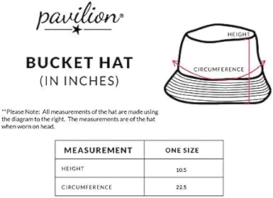 bucket hat measurements