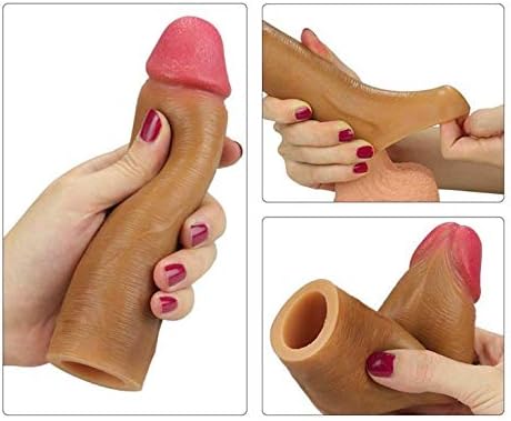 CollectionofProducts Black Silicone Rod Extension Sleeve Enhancer Enlarger Device for Men SkillUp 8146