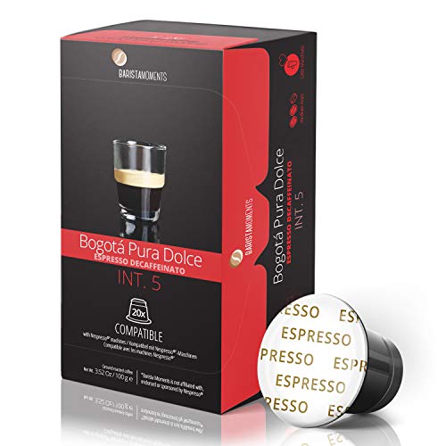 Essential Line Decaf Bogotá Pura Dolce 20 Kapseln | Intensität 5 – 20 Nespresso kompatible Kaffeekapseln im praktischen…