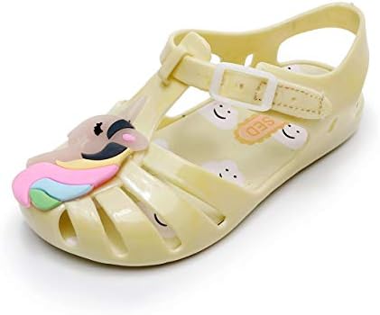 Ortarco Toddler Unicorn Shoes Princess Jelly Unicorns Sandals Flat for Baby Girl Little Kid