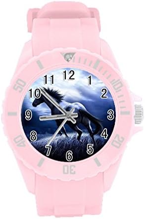 Nahr custom kid's Sport Rubber Strap Watch Abstract Horse design personalized gifts