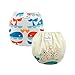ALVABABY Large Baby Swim Diapers 2pcs One Size Reuseable Washable & Adjustable for Swimming Lesson & Baby Boy