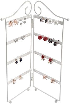 Giftway 3-Panel Organizer for Hanging Earrings, Bracelets and Necklaces, White