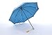 Honeystore Frilly Embroidery Lace Two Folding Parasol Travel Umbrella Blue