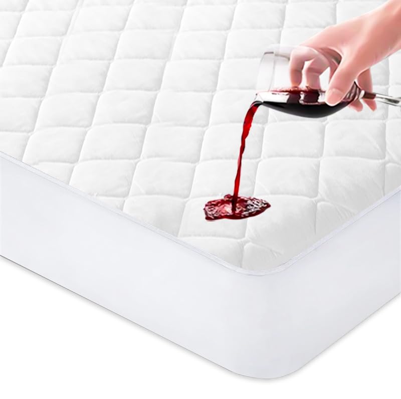 Linens World Waterproof Mattress Protector Single, Soft Premium Quilted Single Mattress Protector, Ultimate Comfort and Protection Mattress Protector Single Bed, Hypoallergenic, Easy Care, White